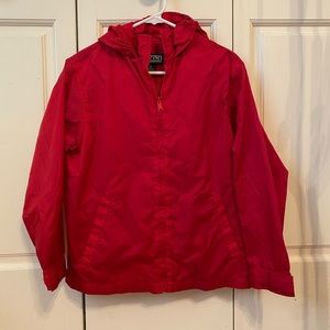 Lands’ End Red Windbreaker/Raincoat Size M